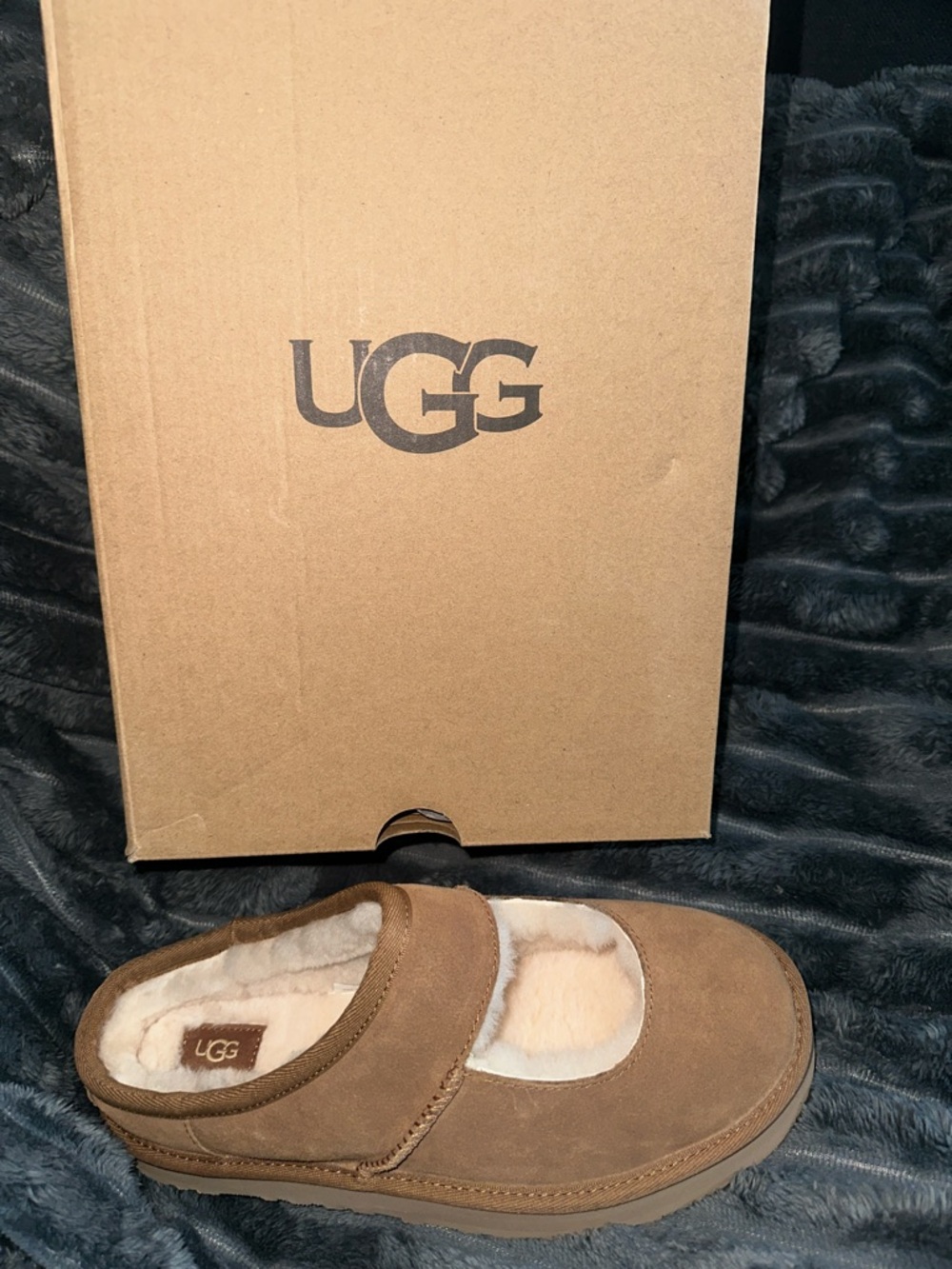 UGG Brown Kids Mary Jane Slip-On Shoe
